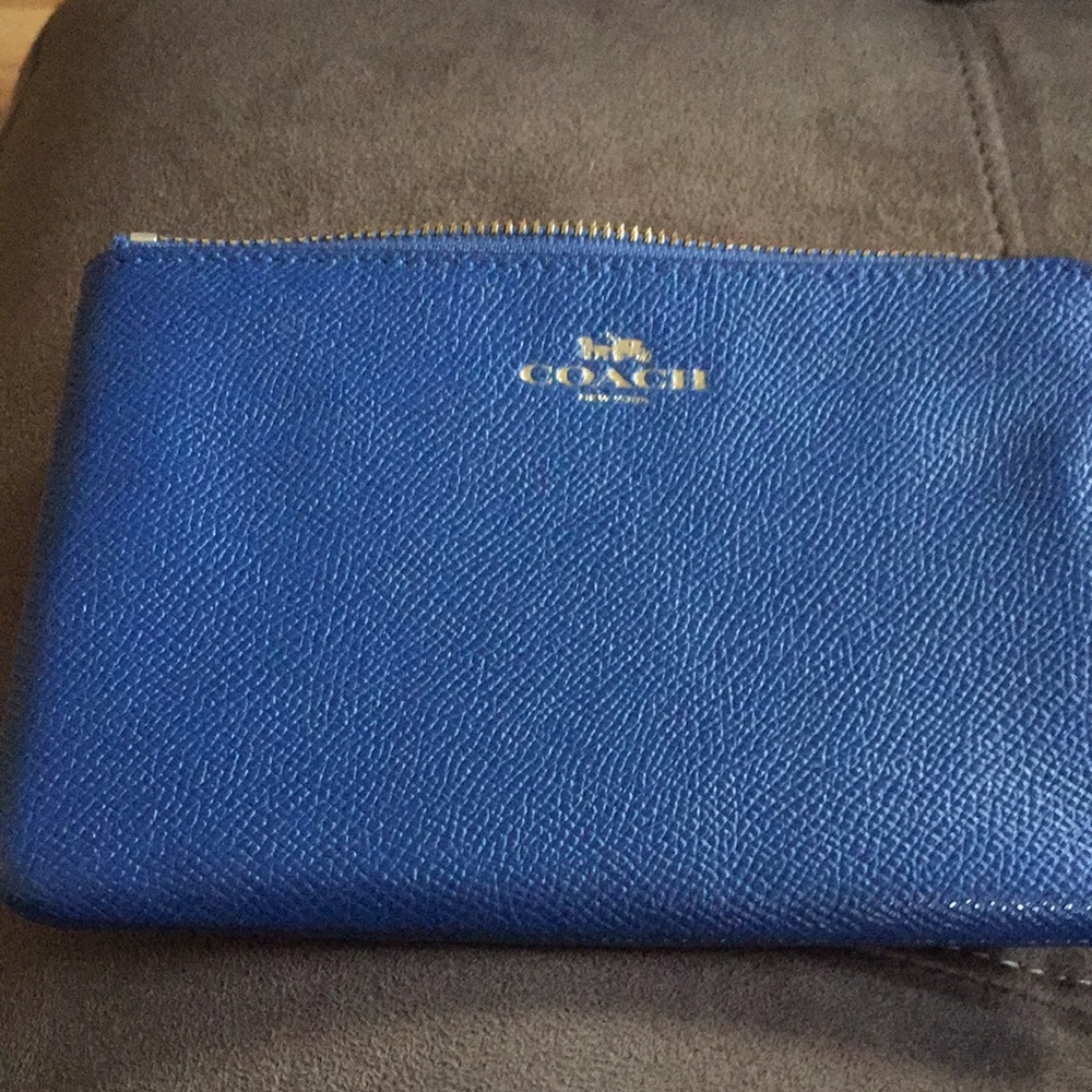 Coach Leather Wristlet.